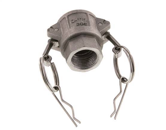 Acoplamiento de aluminio Camlock DN 20 (3/4'') Rp 3/4'' Rosca Hembra Tipo D MIL-C-27487