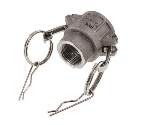 Acoplamiento de aluminio Camlock DN 20 (3/4'') Rp 3/4'' Rosca Hembra Tipo D MIL-C-27487