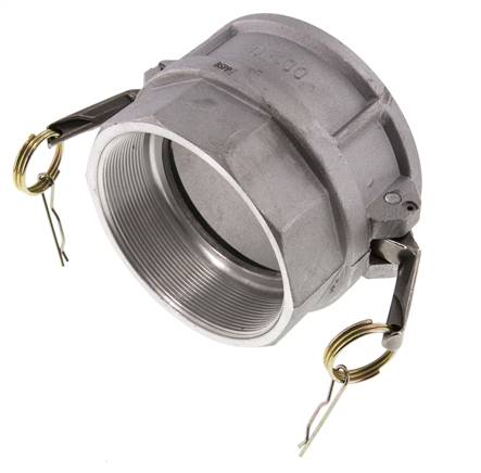 Acoplamiento de aluminio Camlock DN 90 (4'') Rp 4'' Rosca Hembra Tipo D MIL-C-27487