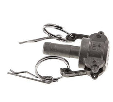 Acoplamiento de acero inoxidable Camlock DN 15 (1/2'') Pilar de manguera (13 mm) Tipo C MIL-C-27487