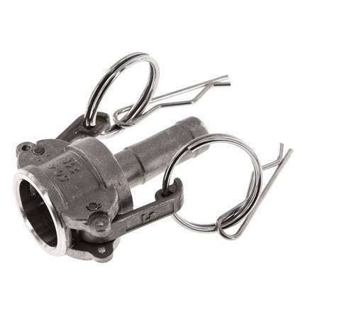 Acoplamiento de acero inoxidable Camlock DN 15 (1/2'') Pilar de manguera (13 mm) Tipo C MIL-C-27487