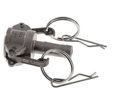 Acoplamiento de acero inoxidable Camlock DN 15 (1/2'') Pilar de manguera (13 mm) Tipo C MIL-C-27487
