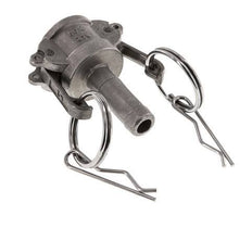 Acoplamiento de acero inoxidable Camlock DN 15 (1/2'') Pilar de manguera (13 mm) Tipo C MIL-C-27487