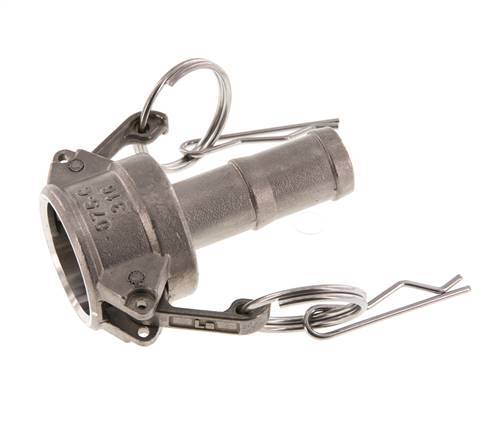 Acoplamiento de acero inoxidable Camlock DN 20 (3/4'') Pilar de manguera (19 mm) Tipo C MIL-C-27487
