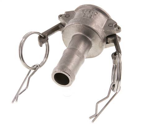 Acoplamiento de acero inoxidable Camlock DN 20 (3/4'') Pilar de manguera (19 mm) Tipo C MIL-C-27487