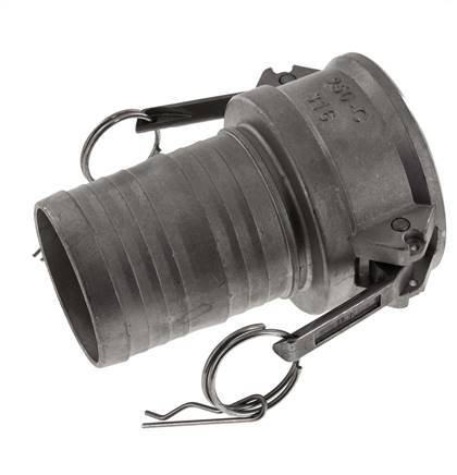 Acoplamiento de acero inoxidable Camlock DN 60 (2 1/2'') Pilar de manguera (63 mm) Tipo C MIL-C-27487