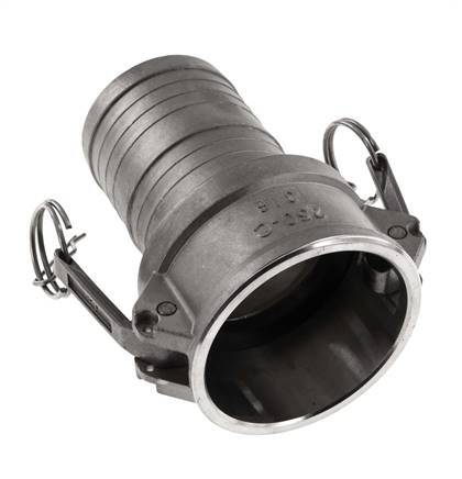 Acoplamiento de acero inoxidable Camlock DN 60 (2 1/2'') Pilar de manguera (63 mm) Tipo C MIL-C-27487