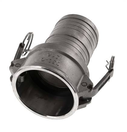 Acoplamiento de acero inoxidable Camlock DN 60 (2 1/2'') Pilar de manguera (63 mm) Tipo C MIL-C-27487