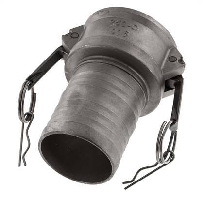 Acoplamiento de acero inoxidable Camlock DN 60 (2 1/2'') Pilar de manguera (63 mm) Tipo C MIL-C-27487