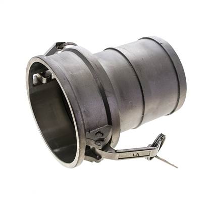 Acoplamiento de acero inoxidable Camlock DN 140 (6'') Pilar de manguera (150 mm) Tipo C MIL-C-27487
