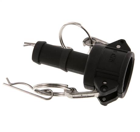 Acoplamiento de polipropileno Camlock DN 20 (3/4'') Pilar de manguera (19 mm) Tipo C MIL-C-27487