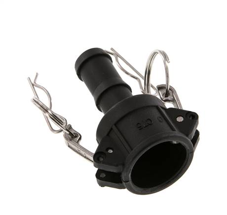 Acoplamiento de polipropileno Camlock DN 20 (3/4'') Pilar de manguera (19 mm) Tipo C MIL-C-27487