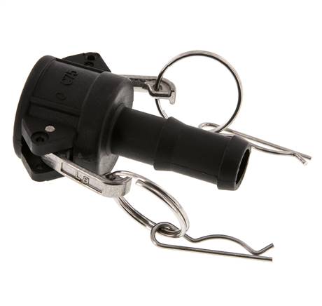 Acoplamiento de polipropileno Camlock DN 20 (3/4'') Pilar de manguera (19 mm) Tipo C MIL-C-27487
