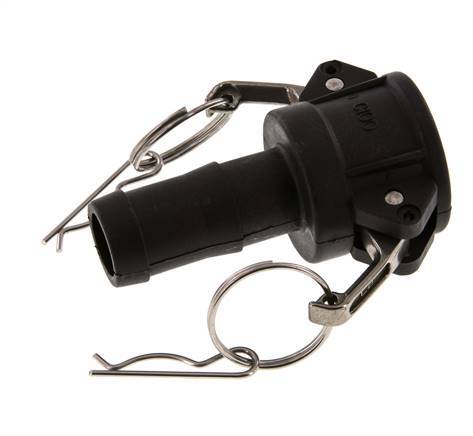 Acoplamiento de polipropileno Camlock DN 25 (1'') Pilar de manguera (25 mm) Tipo C MIL-C-27487