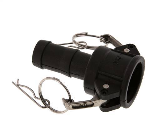 Acoplamiento de polipropileno Camlock DN 25 (1'') Pilar de manguera (25 mm) Tipo C MIL-C-27487