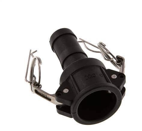 Acoplamiento de polipropileno Camlock DN 25 (1'') Pilar de manguera (25 mm) Tipo C MIL-C-27487