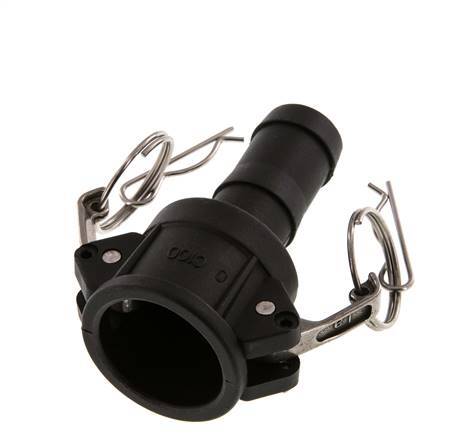 Acoplamiento de polipropileno Camlock DN 25 (1'') Pilar de manguera (25 mm) Tipo C MIL-C-27487