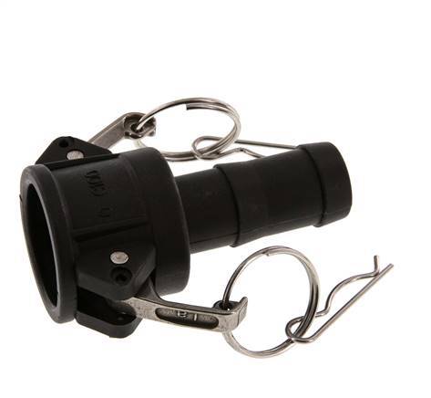 Acoplamiento de polipropileno Camlock DN 25 (1'') Pilar de manguera (25 mm) Tipo C MIL-C-27487