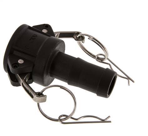 Acoplamiento de polipropileno Camlock DN 25 (1'') Pilar de manguera (25 mm) Tipo C MIL-C-27487