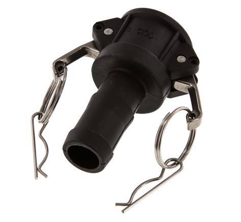 Acoplamiento de polipropileno Camlock DN 25 (1'') Pilar de manguera (25 mm) Tipo C MIL-C-27487