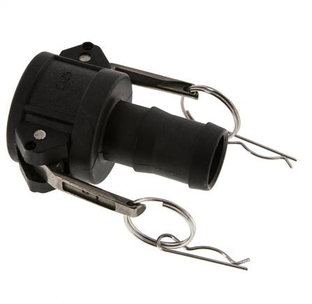 Acoplamiento de polipropileno Camlock DN 32 (1 1/4'') Pilar de manguera (32 mm) Tipo C MIL-C-27487