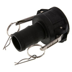 Acoplamiento de polipropileno Camlock DN 40 (1 1/2'') Pilar de manguera (38 mm) Tipo C MIL-C-27487