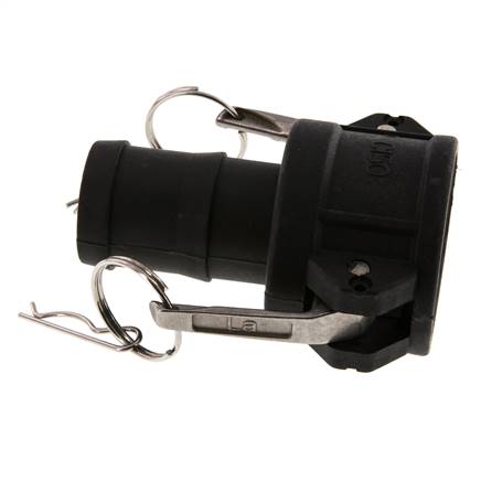 Acoplamiento de polipropileno Camlock DN 40 (1 1/2'') Pilar de manguera (38 mm) Tipo C MIL-C-27487