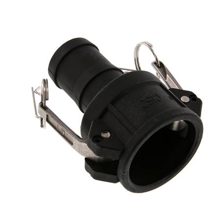 Acoplamiento de polipropileno Camlock DN 40 (1 1/2'') Pilar de manguera (38 mm) Tipo C MIL-C-27487