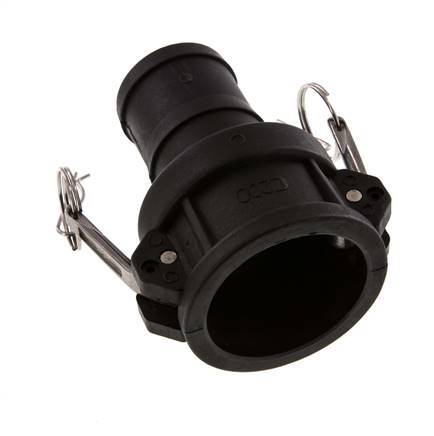 Acoplamiento de polipropileno Camlock DN 50 (2'') Pilar de manguera (50 mm) Tipo C MIL-C-27487