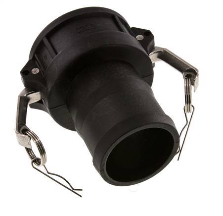 Acoplamiento de polipropileno Camlock DN 75 (3'') Pilar de manguera (75 mm) Tipo C MIL-C-27487