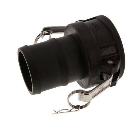 Acoplamiento de polipropileno Camlock DN 75 (3'') Pilar de manguera (75 mm) Tipo C MIL-C-27487