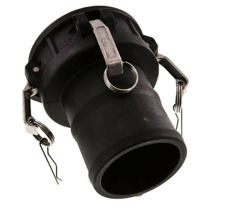 Acoplamiento de polipropileno Camlock DN 90 (4'') Pilar de manguera (100 mm) Tipo C MIL-C-27487