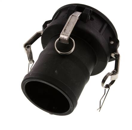 Acoplamiento de polipropileno Camlock DN 90 (4'') Pilar de manguera (100 mm) Tipo C MIL-C-27487