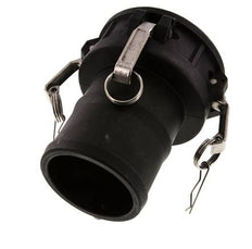 Acoplamiento de polipropileno Camlock DN 90 (4'') Pilar de manguera (100 mm) Tipo C MIL-C-27487