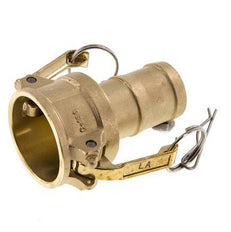 Acoplamiento de latón Camlock DN 40 (1 1/2'') Pilar de manguera (38 mm) Tipo C MIL-C-27487