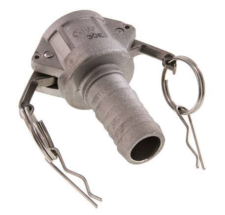 Acoplamiento de aluminio Camlock DN 25 (1'') Pilar de manguera (25 mm) Tipo C MIL-C-27487