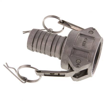 Acoplamiento de aluminio Camlock DN 32 (1 1/4'') Pilar de manguera (32 mm) Tipo C MIL-C-27487