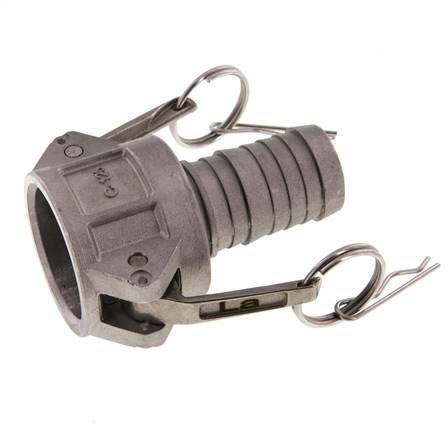 Acoplamiento de aluminio Camlock DN 32 (1 1/4'') Pilar de manguera (32 mm) Tipo C MIL-C-27487