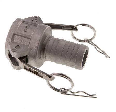 Acoplamiento de aluminio Camlock DN 32 (1 1/4'') Pilar de manguera (32 mm) Tipo C MIL-C-27487