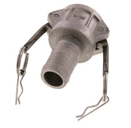 Acoplamiento de aluminio Camlock DN 32 (1 1/4'') Pilar de manguera (32 mm) Tipo C MIL-C-27487