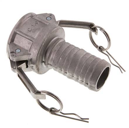 Acoplamiento de aluminio Camlock DN 40 (1 1/2'') Pilar de manguera (38 mm) Tipo C MIL-C-27487