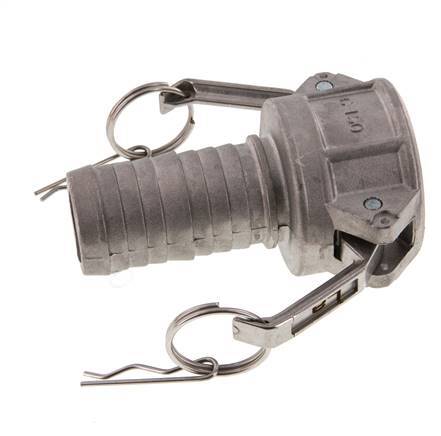 Acoplamiento de aluminio Camlock DN 40 (1 1/2'') Pilar de manguera (38 mm) Tipo C MIL-C-27487