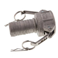 Acoplamiento de aluminio Camlock DN 40 (1 1/2'') Pilar de manguera (38 mm) Tipo C MIL-C-27487