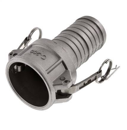 Acoplamiento de aluminio Camlock DN 50 (2'') Pilar de manguera (50 mm) Tipo C MIL-C-27487