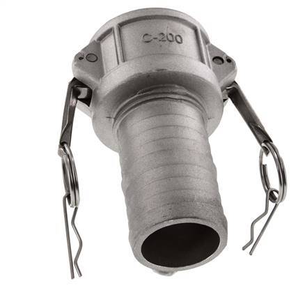 Acoplamiento de aluminio Camlock DN 50 (2'') Pilar de manguera (50 mm) Tipo C MIL-C-27487
