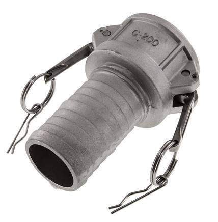 Acoplamiento de aluminio Camlock DN 50 (2'') Pilar de manguera (50 mm) Tipo C MIL-C-27487