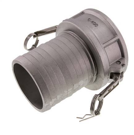 Acoplamiento de aluminio Camlock DN 90 (4'') Pilar de manguera (100 mm) Tipo C MIL-C-27487