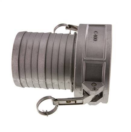 Acoplamiento de aluminio Camlock DN 90 (4'') Pilar de manguera (100 mm) Tipo C MIL-C-27487