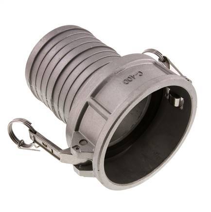 Acoplamiento de aluminio Camlock DN 90 (4'') Pilar de manguera (100 mm) Tipo C MIL-C-27487