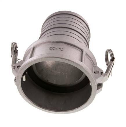 Acoplamiento de aluminio Camlock DN 90 (4'') Pilar de manguera (100 mm) Tipo C MIL-C-27487